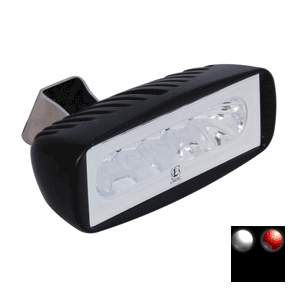 50224 - LED Flood Light Lumitec Caprera2 - Black Finish - 2-Color White/Red Dimming 4/22