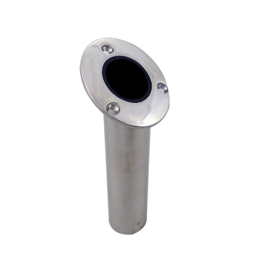 56135SP - Flush Mount Rod Holder 0,15 or 30 Degree Stainless Steel Cast. Black Liner Whitewater 1/19