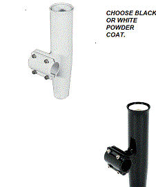 60012XX - Clamp On Rod Holders Choose Black or White Powdercoat and Size 1.050, 1.315, 1.660,1.900, Black 2.375  LEES 1/24