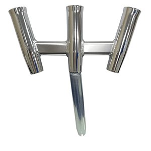 88160-1 - Tigress GS Trident Rod Holder - Straight or Bent Butt - Polished Aluminum 2/24