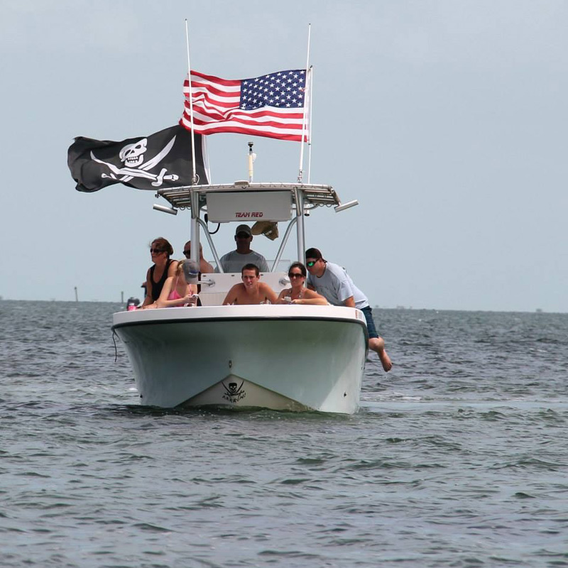 FPO - BOAT FLAG POLE WITH/WITHOUT FLAGS FOR ROD HOLDERS, ROD RACKS AND ROCKET LAUNCHERS 12/20