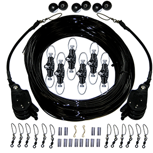 64719 - Rupp Triple Rigging Kit W/Lok-Ups & Nok-Outs - 520' Black Mono Cord 2/24