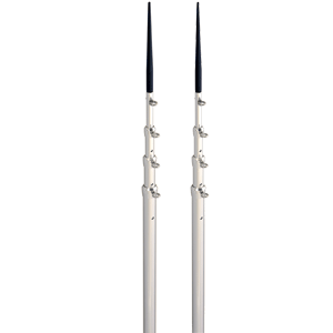 40169 - Telescopic Outrigger Poles Lee's 16.5' Bright Silver Black Spike for Sidewinder 1/24