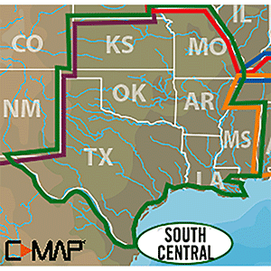 87549 - C-MAP M-NA-Y215-MS US Lakes South Central REVEAL™ Inland Chart 1/24