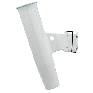 80697/9 - Vertical Clamp On Rod Holder- Choose O.D Clamp Size - White Powder Coated w/Sleeve C.E. Smith 1/24