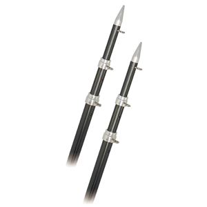 57415 - Rupp 15' Telescopic Carbon Fiber Outrigger Poles 1.5 - Silver 1/23