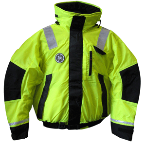 46484 - Flotation Jacket Bomber Style  First Watch Hi-Vis Flotation - Hi-Vis Yellow/Black - Large 1/24