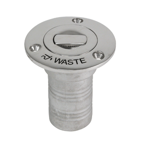 WC6996 - Deck Fill Waste - Push Up 316 Stainless Steel Hose 1 1/2      1/24