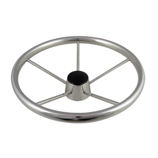 7308XX - Boat Steering Wheel - Stainless Steel Destroyer Wheel. Cast Hub  1/24