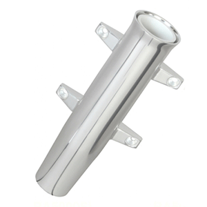 72953 - Side Mount Rod Holder - Tulip Style - Silver Anodized Aluminum- LEES 3/23