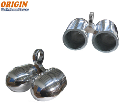 183/184 - Wakeboard Speakers 6 1/2in Twin Aluminum Bullet Polished or Black Coated Pods - Pair 8/22