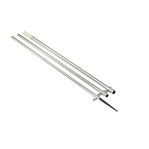 31095 - Lee's 14' MKII Bright Silver Pole w/ Black Spike 1 3/8 OD  1/24