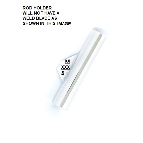 TWOPST10 - 1 PAIR OF WELD ON ROD HOLDERS STRAIT 10” - No Blade SILVER W/WELDED PIN Includes white liners -1/24