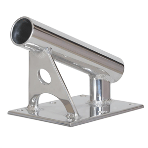 54865/66/67 - Fixed Angle Center Rigger Holder Choose Your Angle - 1.5 ID - Bright Silver Lee's MX Pro Series 3/23