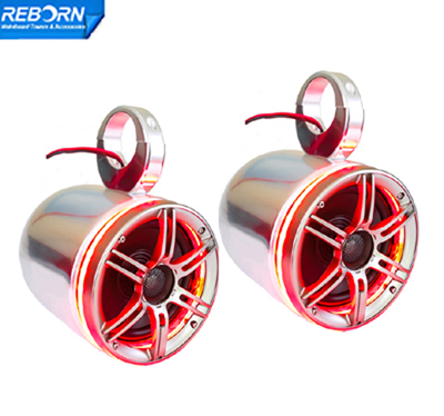 141 - One Pair of Reborn wakeboard speaker with LED light ring-Red. blue or green 8/22