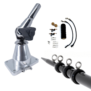 88823-XX - 15' - Aluminum Black Outriggers System Deluxe Rigging Kit 8/25