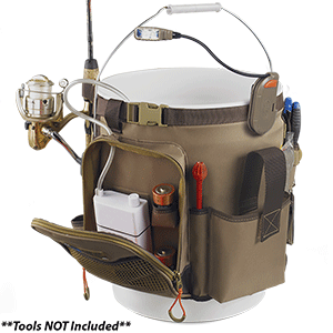 46839 - Wild River 46839 RIGGER 5 Gallon Bucket Organizer w/Light, Plier Holder & Retractable Lanyard 2/24