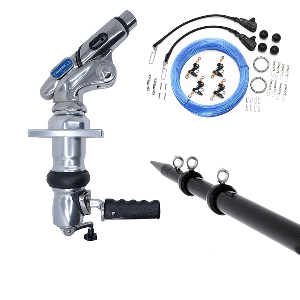 88825-XX - Top Mount System - 18' X 1-1/2  - Black OR Silver Outriggers Pro Series Double Rigging Kit Tigress XD Crank 8/25