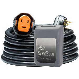 79695 - RV Kit 30 Amp 30' Dual Configuration Cordset - Black (SPX X Park Power) & Non Metallic Inlet - Gray -SmartPlug 1/24