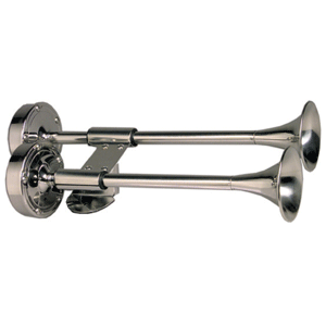 41507 - Ongaro Deluxe SS Shorty Dual Trumpet Horn - 12V           1/24