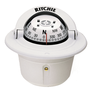 10353 - Ritchie F-50W Explorer Compass - Flush Mount - White  2/22