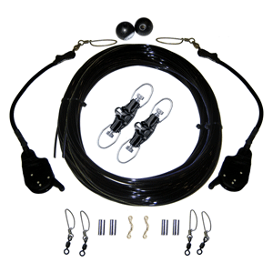 59488 - Rupp Single Rigging Kit W/Lok-Ups & Nok-Outs - 160' Black Mono 1/23