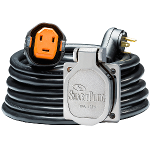 79693 - RV Kit 30 Amp 30' Dual Configuration Cordset - Black (SPX X Park Power) & Stainless Steel Inlet - SmartPlug 1/24